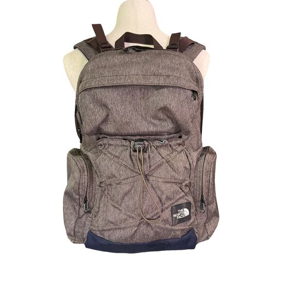 The North Face Heather Brown Laptop Backpack School Travel Bag - Picture 1 of 11